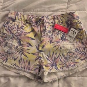 Floral Jean shorts
